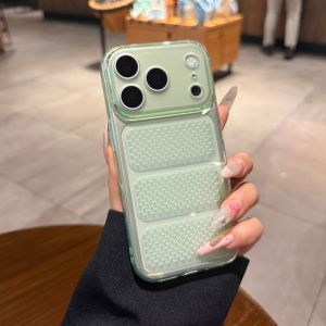 AO.HU | Heat-dissipating Ultra-thin Green Large Window Clear Protective Phone Case