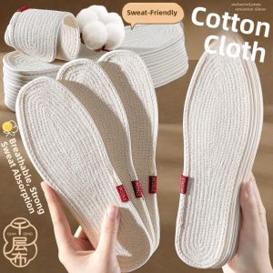 MONLEYTA | Handmade Pure Cotton Shoe Inserts Mens Comfortable Ultra Soft Bottom Breathable Absorbent Anti-Odor Leather Shoes Insoles