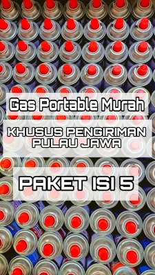 GAS PORTABLE ISI 5 PCS (SIAP PAKAI)