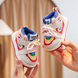 Children Soft Sole Sneakers Autumn and Winter New Non Slip Anti-Kick Baby Toddler Shoes Boys and Girls Casual Board Shoes Velcro