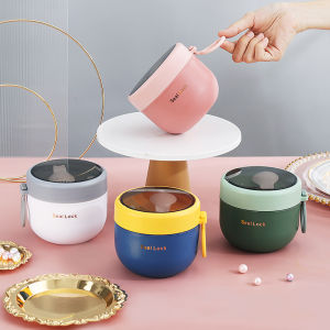 304 Stainless Steel Large Capacity Insulated Cup With Lid And Spoon