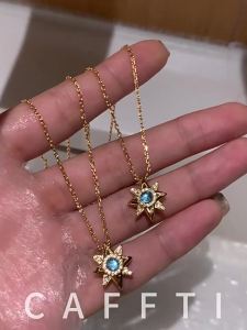 CAFFTI | Topaz Blue Gem Star Necklace