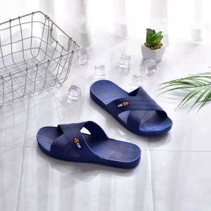 Cross Slippers Mens Summer Household Waiting for Guests Couple Bathroom Bath Non-Slip Mens and Womens Slippers Plastic