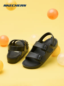 รองเท้าแตะส้นหนาสำหรับผู้หญิง Skechers รองเท้าแตะส้นแบนแบบสวมสบายสำหรับฤดูร้อน รองเท้าแตะแบบสวมสบายสำหรับผู้หญิง สไตล์ลำลอง