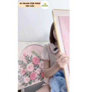 Bộ 3 Tranh Hoa Nghệ Thuật Decor Tráng Gương – Treo tường Trang Trí Phòng Khách Phòng Ngủ Quà Tặng Ý nghĩa