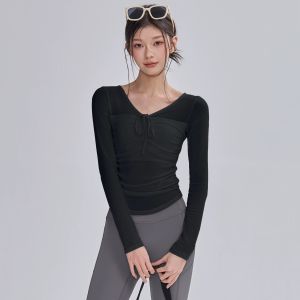 SKINOFSKIN | Padded Breathable Yoga Top Long Sleeve Slimming