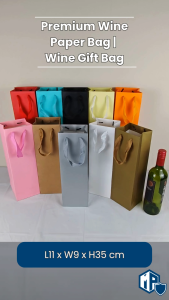 Premium Wine Paper Bag | Kraft Bottle Bag | Colorful Wine Gift Bag | Wine Bottle Carry Bags | Wine Bag | Gift packaging