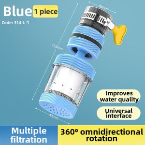 TAOSHI | Universal Faucet Water Filter for Home Kitchen Bathroom 3 Stage Water Purifier Filter Anti-Splash Water Filtration System Drinking Water Filter for Tap Water