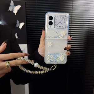 Huawei Novaflip Sand Snow Shell Womens Style Foldable Screen Full Cover Anti-fall Protective Case Creative Bracelet Design