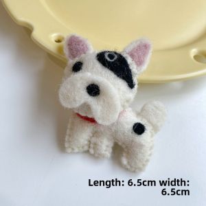Nepal Handmade Sausage Dog Spotted Dog Bulldog Brooch Japanese and South Korean Cute Cartoons Wool Felt Pin