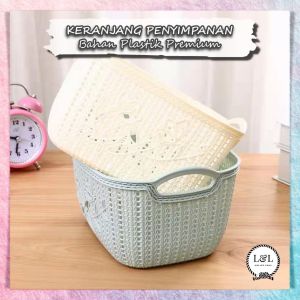 Tempat Penyimpanan Multifungsi Keranjang Serbaguna Organizer Storage Kosmetik Remote Alat Tulis Make Up Bahan Plastik