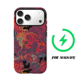 BILIBILI | Oriental Cloud Swirl Texture Phone Case for iPhone 18 17 16 15 14 13 12 11 Air Pro Max Plus Double-layer Cover