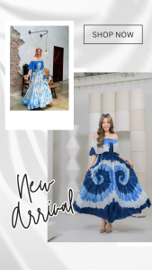 ชุดเดรสมัดย้อมคราม Maxi Dress อินดี้พริ้ว งานมัดย้อมคราม พร้อมส่ง!!