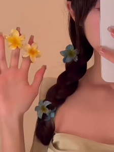 ดอกไม้สีสันสดใสสำหรับเครื่องประดับผมสไตล์โบฮีเมียนของผู้หญิงใหม่คลิปกิ๊บหนีบผมเหมาะสวมใส่ทุกวัน