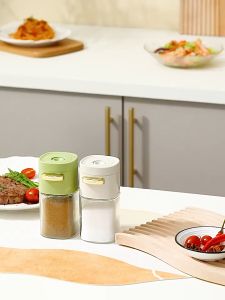 【READY STOCK】TIDY Auto Salt Dispenser B Seasoning Bottle Kitchen Organizer Cooking Food Storage Minimalist Lime