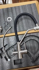 Vòi Rửa Chén Nóng Lạnh Inox 304 3 Đường Nước Có Nước Lọc Riêng Xoay 360 Độ Bền Đẹp Chống Gỉ Lắp Chậu Rửa Bát Cao Cấp