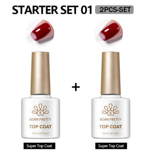 BORN PRETTY | BORN PRETTY 10ml Base Gel Super Top Coat Gel Nails Polish 2pcs Set Gel Polish Semi-permanent Long Lasting LED UV Gel Nail Polish