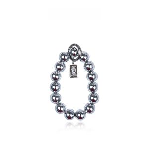 Silver Plated Pearl Mobile Phone Lanyard Butterfly Knot New High Aesthetic Value CCD Bag Charm Silver Bead Keychain Fad