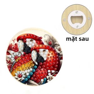 Bộ Dụng Cụ Vẽ Tranh Kim Cương Tự Làm Hình Hoa 1 Món Bộ Mở Nắp Chai Mạ Pha Lê Hình Dạng Đặc Biệt Phong Cách Hiện Đại Bộ Dụng Cụ Thủ Công Acrylic