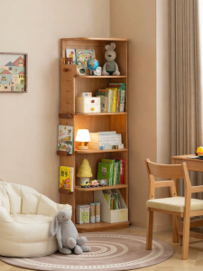 WEISHA | Solid Wood Children Bookshelf Shelving Unit Display Cabinet
