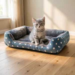 Pet Mattress Gray Soft Dog Bed Warm Sleeping Bag for Large Medium and Small Cats and Dogs