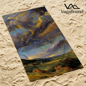 Surreal Sky Landscape Luxury Beach Towels Crafted from Combed Cotton Plush and Absorbent Beach Towel or Pool Towels