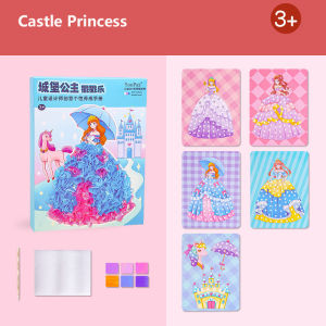 Childrens Fabric Art Craze Poke Drawing Craft Toys Creative Puzzle Puncture Painting Poking Sticker Kids Birthday Gift For Girl