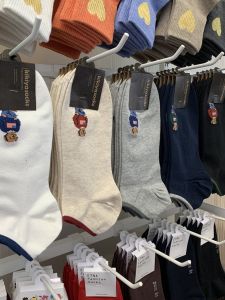 Kikiyasocks Mens Short Socks Dongdaemun Pure Color Business Cartoon Bear Cotton Socks Simple Style Four Seasons Universal
