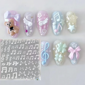 other | Cute 3D Star Note Small Wings Fish Board Pattern Nail Art Silicone Mold for Beautiful Nails