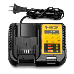 Electric Goddess Lithium Battery Charger With LED Display For Dewalt 20V Battery Pin 10.8V 14.4V 20V Battery Charger
