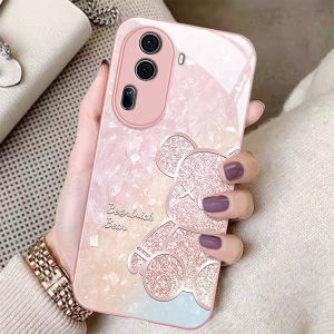 Ốp Lưng Điện Thoại Kính Sáng Màu Hình Gấu Hình Kim Cương Thời Trang Cho OPPO Reno13 12 10pro+ 9pro 8 7se Nữ 6pro Sáng Tạo