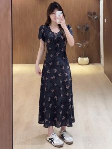 RELNLEX | Đầm Maxi Hoa Mùa Hè Phong Cách Pháp Cổ Điển
