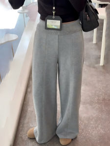 WUQINGWUCAI | Grey Stylish Slimming Loose Fit Wide Leg Sweatpants