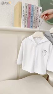 Áo khoác chống nắng Beemo in hình gấu dễ thương vải thun lạnh thoáng mát cho bé trai từ 9-24kg 5137AHB