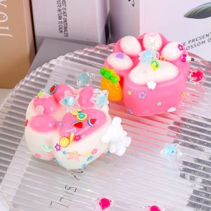 ZHUGE Cute Squeeze Cat Paw Toys Sticky Soft Decompressing Toy Cartoon Relief Relax Toys Pinching Cat Paw For Children Adults Gifts