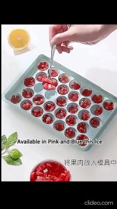 33 Grids Round Ice Cube Tray Ball Jelly Mold Maker Kitchen Party Cooking Use Freezer Acuan Ais Kiub Bulat