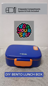 My Style TM 1511 C DIY Bento Lunch Box with Spoon & Fork Boys - Kotak Bekal dengan Sendok dan Garpu