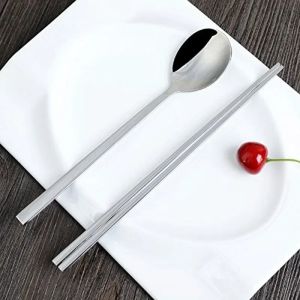 1 Set Tableware Set 304 Stainless Steel Korean Tableware Set Camping Cutlery Chopsticks Tableware Luxury Tableware Set