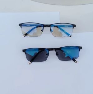 แว่นกรองแสงสีฟ้า+ออกแดดเปลี่ยนสี เลนส์บลูฯออโต้ ทรงเหลี่ยม รุ่น CGA63-65