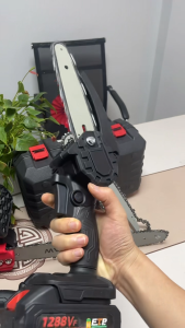 Electric Chainsaw Brushless Rechargeable Handheld 6 Inches Portable Electric Saw