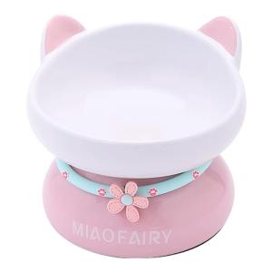 HELLOLEIBOO | Bát Ăn Nâng Cao Chống Lật cho Mèo & Chó với Bảo Vệ Cổ và Miệng Nghiêng