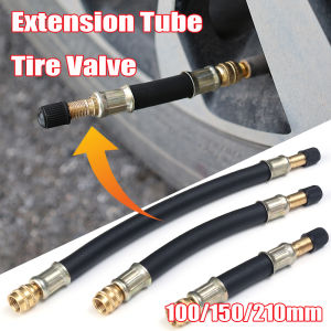 【Pphha】210mm Tire Valve Extension Tube Flexible Rubber Tyre Valve Hose Twin Wheel Lorry Van Bus Adapter Bike Motorcycle Car Accessories