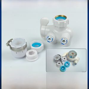 จุดบรรจบก๊อกน้ำแบบแยกออก 2 ทาง จุดบรรจบแยกน้ำแบบแยกออก 2 ทาง อุปกรณ์เสริมเครื่องกรองน้ำแบบตั้งโต๊ะสำหรับใช้ในบ้าน