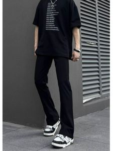 Slim Fit Black Bell Bottom Jeans Mens Spring Autumn New Style Versatile Long Pants Wear Resistant Wear Washed Casual Jeans