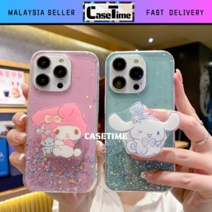HUAWEI Nova 7se Y9 Prime P20 Mate 10 Pro cartoon glitter sand pop stand transparent shining soft case fon casing 手机壳
