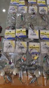 เหลี่ยมเทพ ชุดสปินเนอร์ ชุดใบหลิว สีเงิน เหยื่อปลอมตกปลากระสูบ ใช้กับปลาล่าเหยื่อทุกชนิด สปิน ตกปลาช่อน ตกปลากระสูบ น่าหม่ำจัง