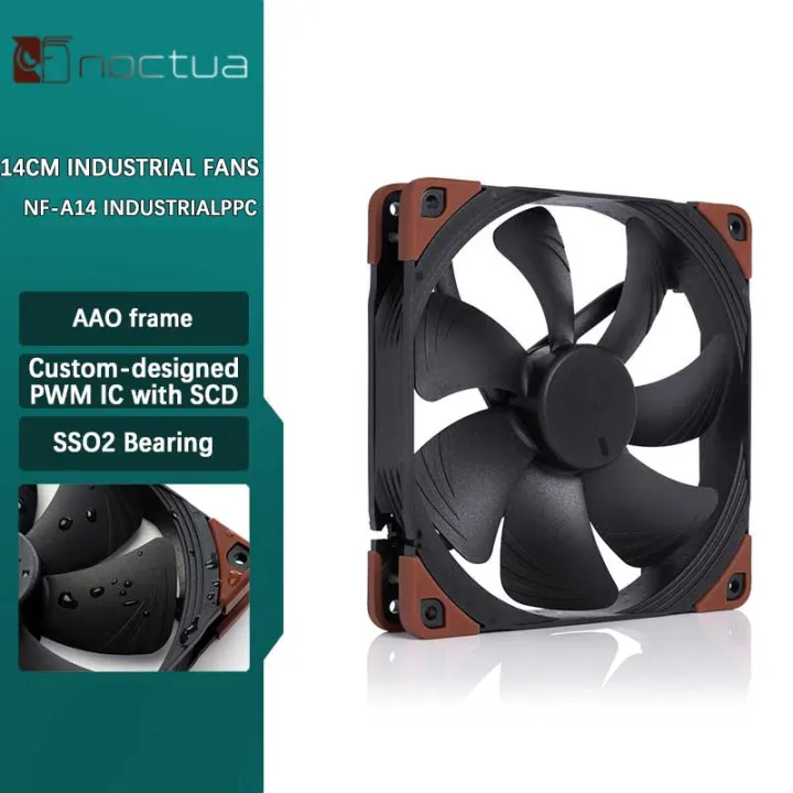 Noctua | Noctua NF-A14 industrial PPC Computer case cooling fan,140mm 12V 4Pin PWM Fan For Computer Case/Industrial Equipment