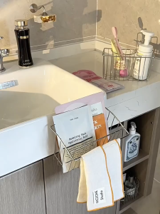 ALX MALAYSIA Stainless Steel Sink Sponge Rack Rust-Free Kitchen Organizer Rag Dry Hanging Basket Drain Holder Rak Span 沥水架