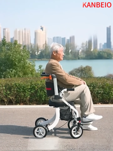 (SG local inventory) High quality multifunctional walking aid wheelchair with shopping bag and adjustable armrest height