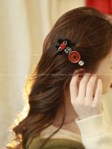 Original Butterfly Knot Hair Clip Womens Forehead Bangs Styling Hair Clip Side Button Design Fresh out Fashion Accessories